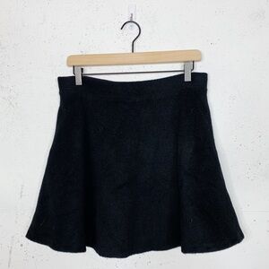 Ohlin D Fuzzy Alpaca Lined Black Mini Skirt